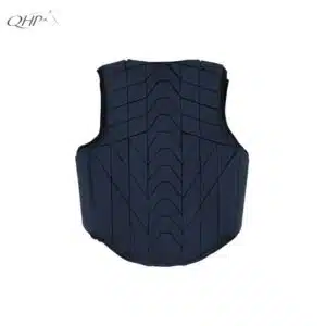 Gilet de cross QHP marine vue de dos Gilet cross QHP protection cavalier vue arrière