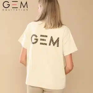Tee-shirt GEM Éclair beige léopard vue dos Tee-shirt GEM Éclair beige léopard vue dos