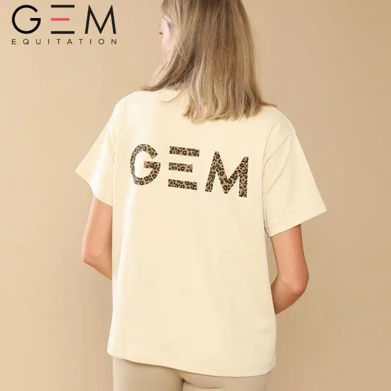 Tee-shirt GEM Éclair beige léopard vue dos Tee-shirt GEM Éclair beige léopard vue dos