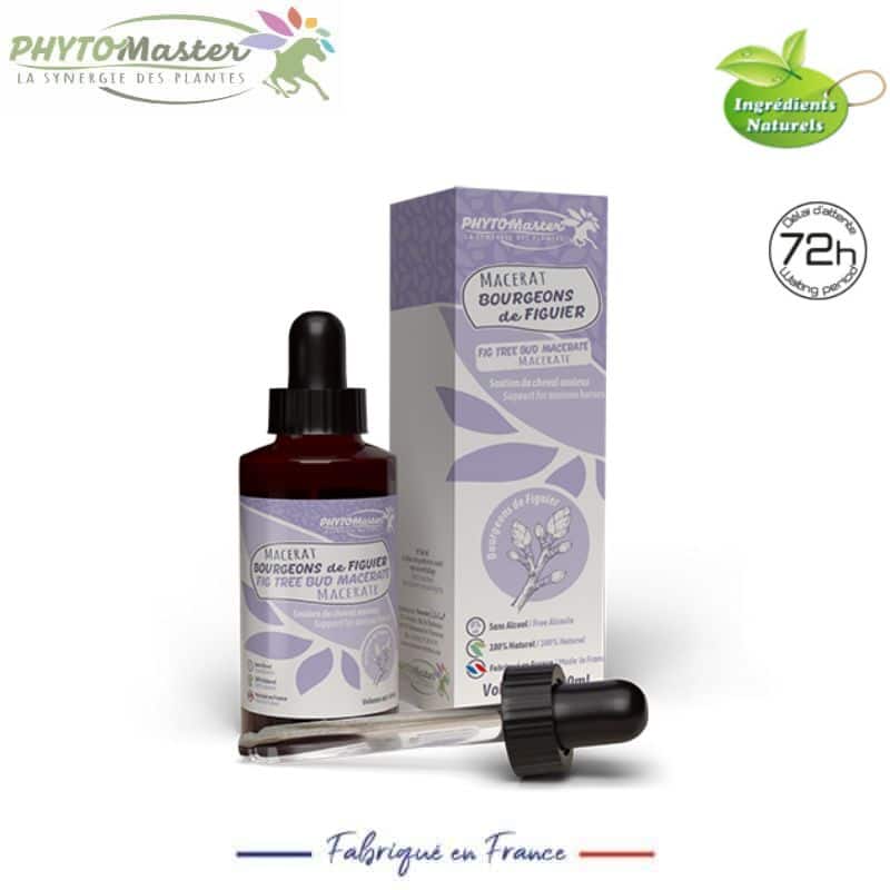 Macérat de bourgeons de figuier cheval PHYTOMASTER Soutien du cheval anxieux