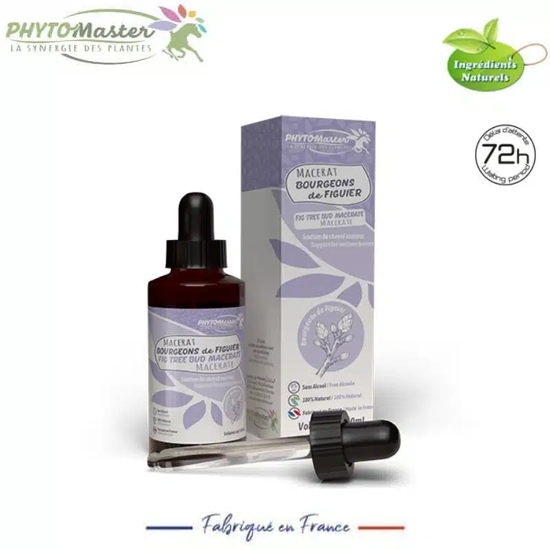Macérat de bourgeons de figuier cheval PHYTOMASTER Soutien du cheval anxieux