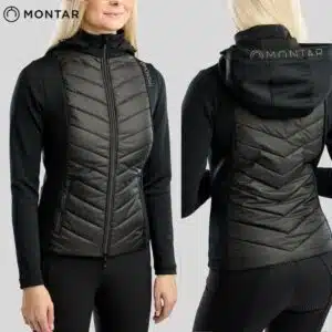 Montar MoEverline Hybrid Jacket Black – Blouson femme Montar MoEverline Hybrid Jacket Black noir blouson d'équitation femme