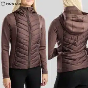 Montar MoEverline Hybrid Jacket Black Peony – Blouson femme Montar MoEverline Hybrid Jacket Black Peony choco profond blouson équitation femme