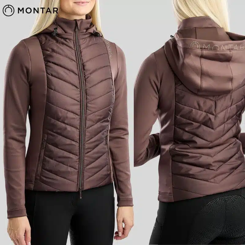 Montar MoEverline Hybrid Jacket Black Peony choco profond blouson équitation femme