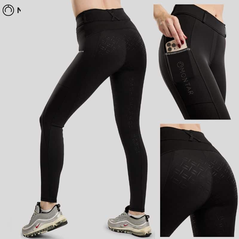 Montar MoMaisy Full Grip noir legging d'équitation femme