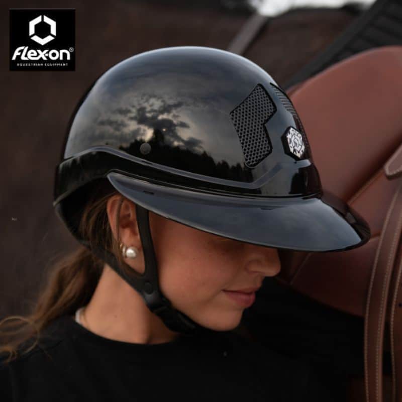 Visière STAR Flex-on Angel Noir Glossy portée vue de profil