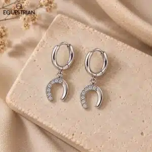 Boucles d’oreilles créoles Alix EQUESTRIAN SHOP – Argent ou Or - Thumbnail Image 2