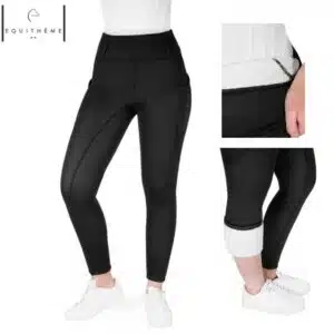 Legging Je t’aime Equi-Thème Neva Noir doublure mouton synthétique portée