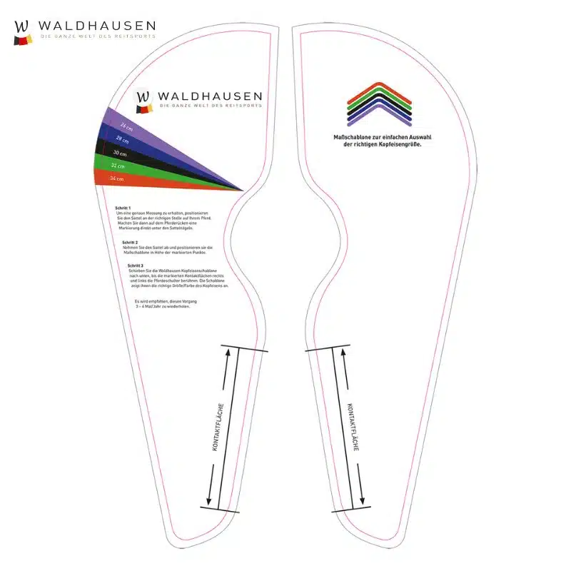 mesure d'arcade gabarit de mesure pour Selle Waldhausen 523200 Sellerie Equinoxe Shop Fuveau